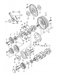 Комплект шатунов VW T4 1,9 td ABL 