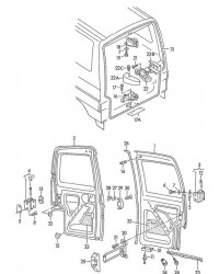 Уплотнительная резинка задней двери багажника VW T4