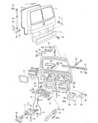 Замок крышки багажника внутренний VW T4