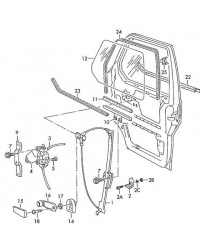 Мотор стеклоподъемника левый VW T4