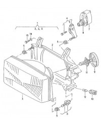 Держатель фары левый VW T4