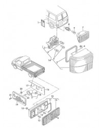 Фара-отражатель заднего бампера VW T4