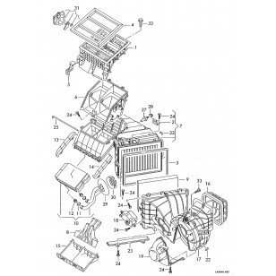 Корпус печки кондиционера VW Transporter T5