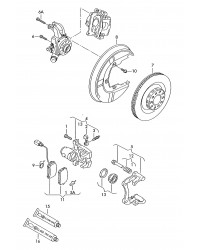 Суппорт правый задний VW Транспортер T5